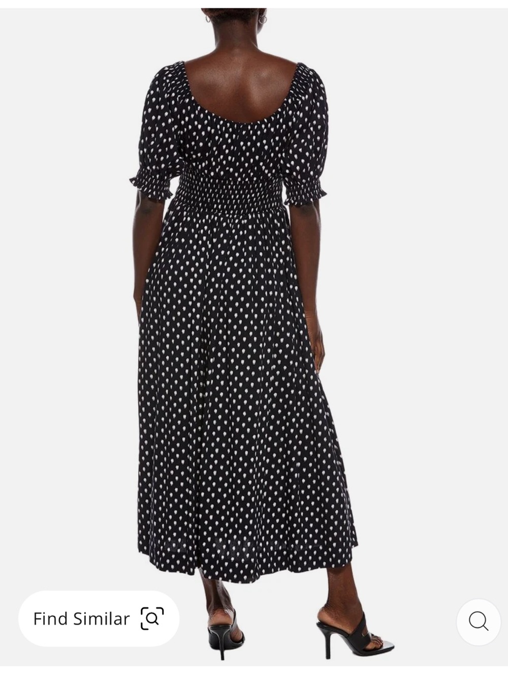NWT Madewell Shibori Dot Smocked Waist Midi Dress - Picture 5 of 7